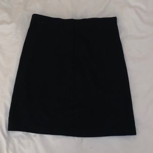 black mini skirt